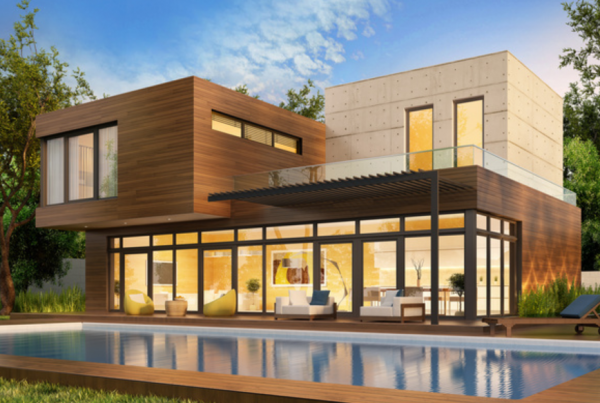 Villa Kayu Modern dengan Kolam Renang